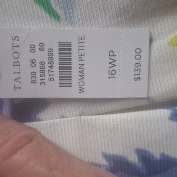 Talbots RSVP Collection, Yellow and Blue Mini Skater Skirt with Butterflies - Picture 3 of 7